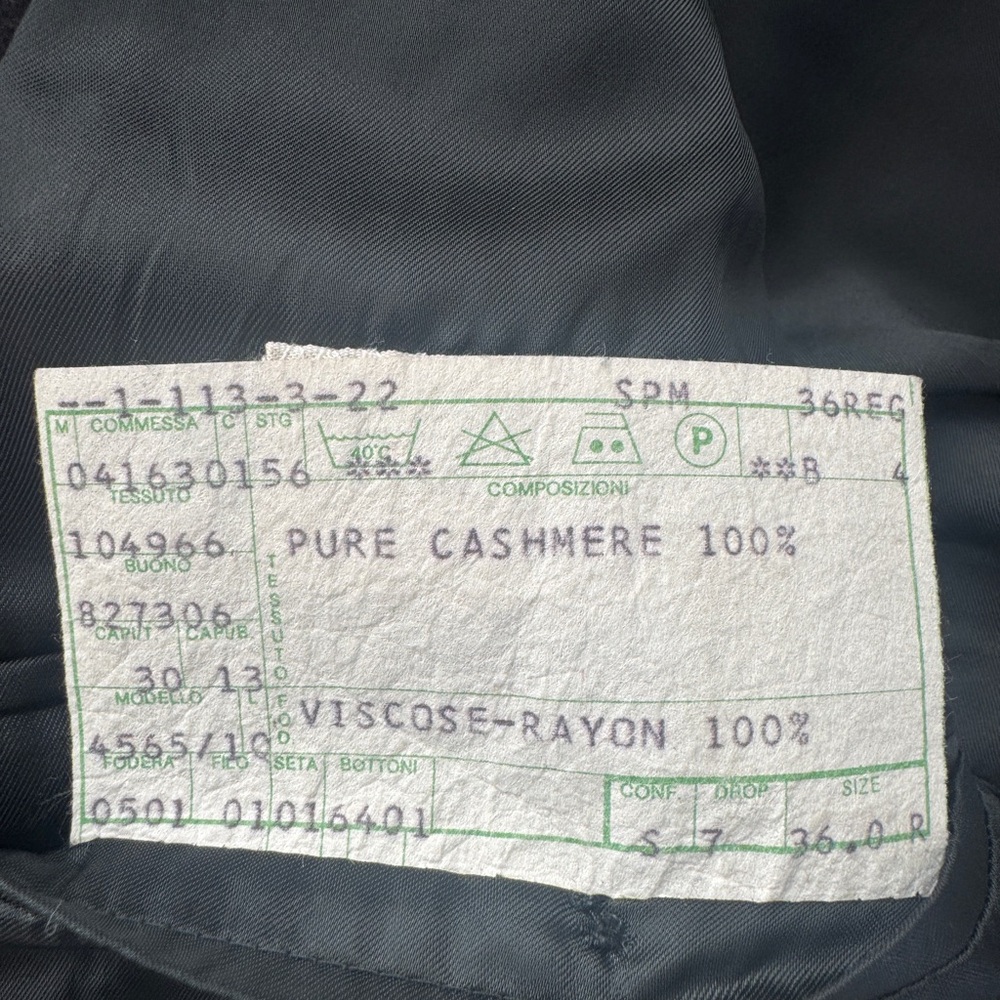 36R Cashmere Georgio Armani designer black sport coat - Picture 7 of 9